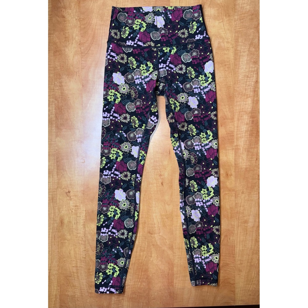 Lululemon Wunder Under High Rise Leggings Flower Child Multi Floral Size 4 28"